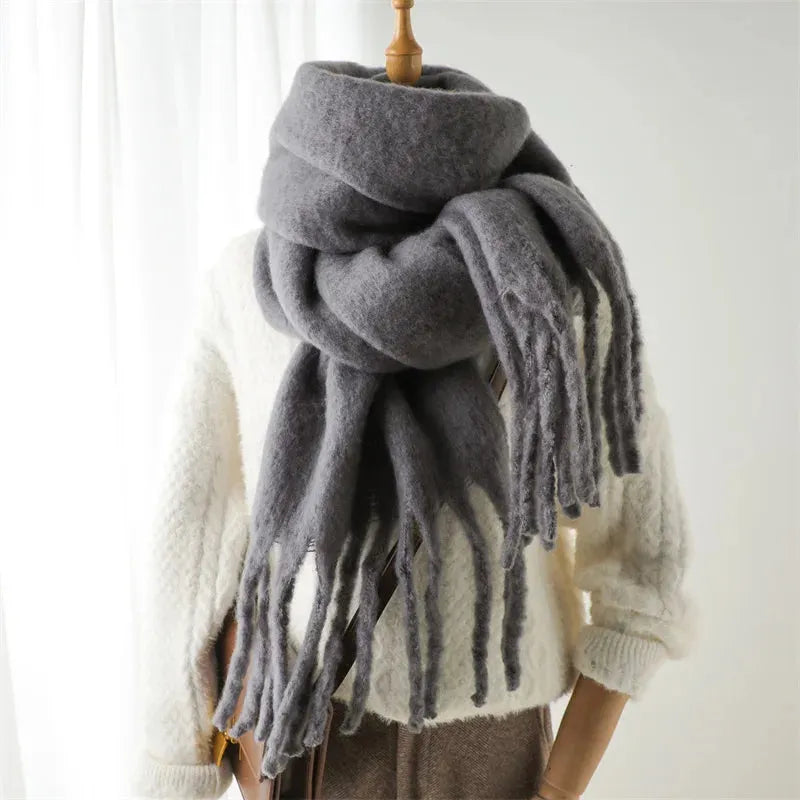 Women's Scarf - Chunky Finish with Fringe Trim