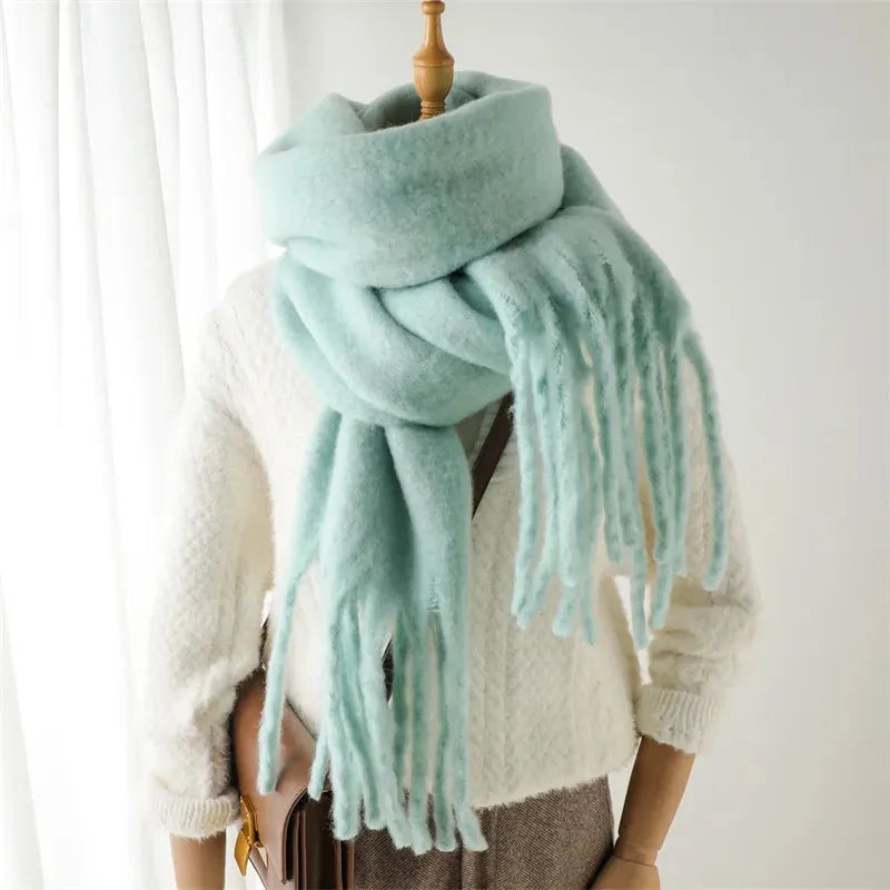 Women's Scarf - Chunky Finish with Fringe Trim