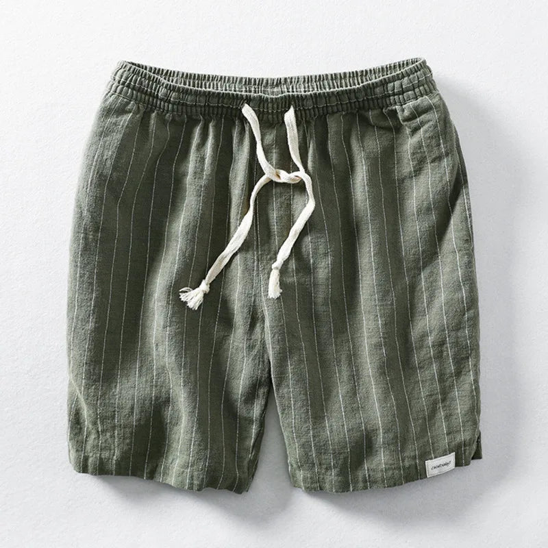 Lightweight Striped Linen Shorts for Men