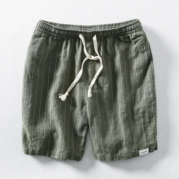 Lightweight Striped Linen Shorts for Men