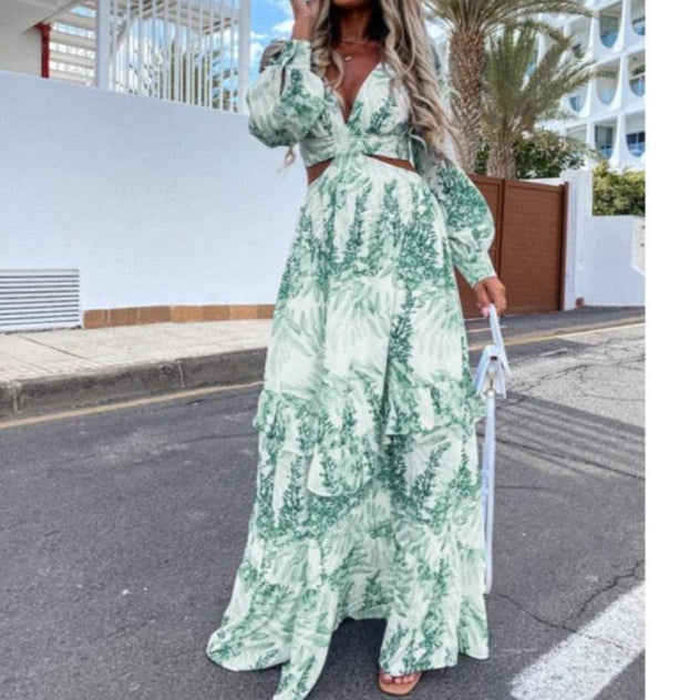 Flowy Cut-Out Maxi Dress for Women