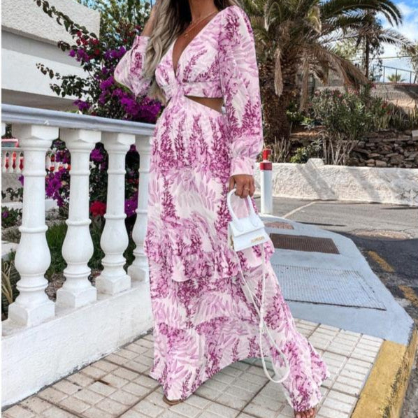 Flowy Cut-Out Maxi Dress for Women