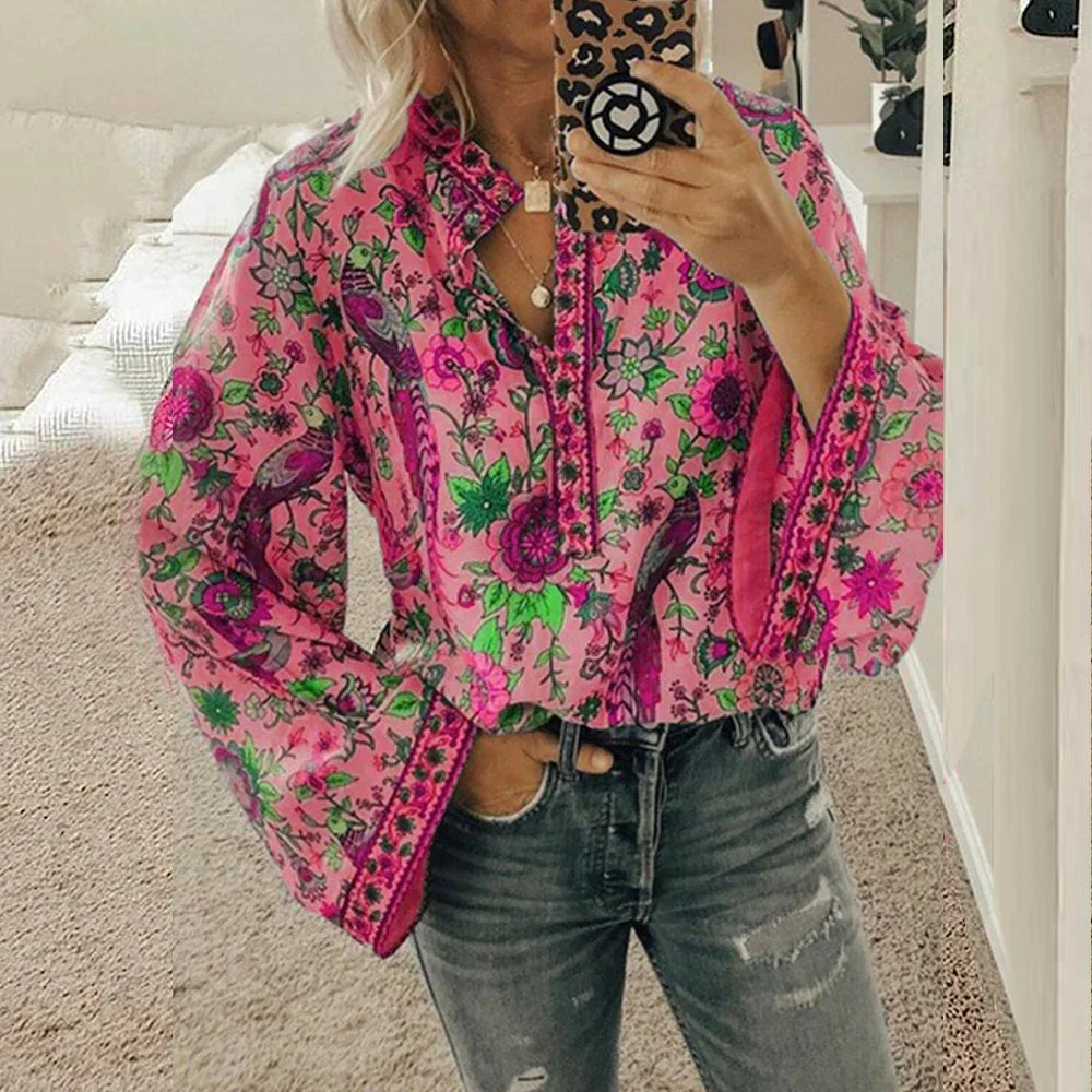 Elegant Printed Blouse for Women | Elise