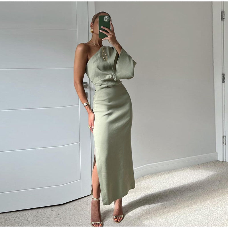 Stylish and Elegant Green Dress for Women | Noa
