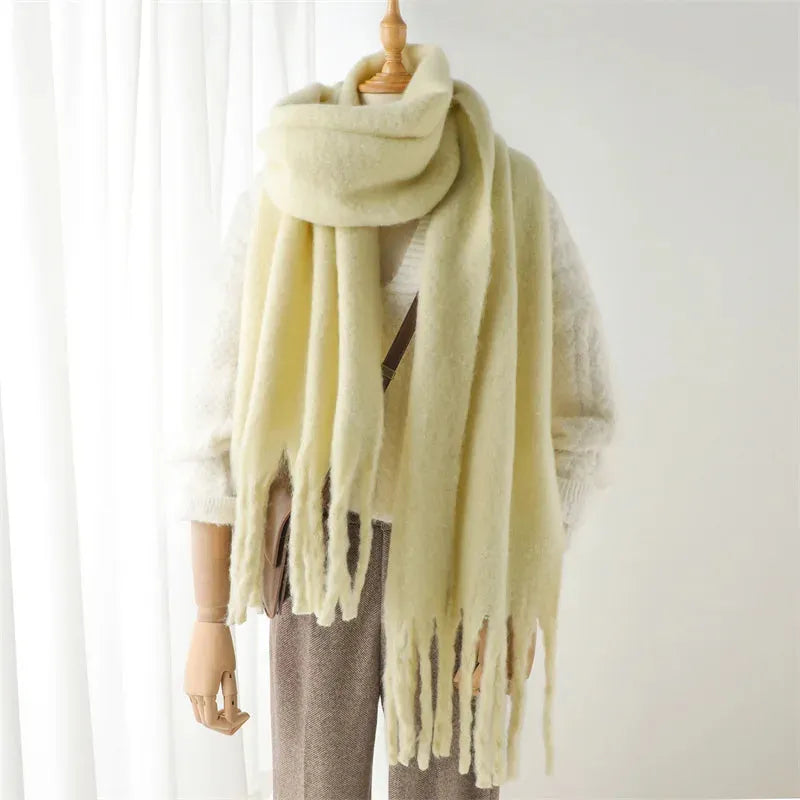 Women's Scarf - Chunky Finish with Fringe Trim