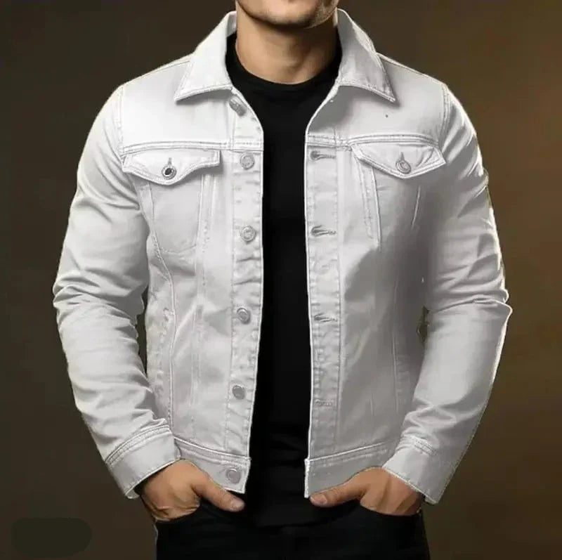 Men's Robust Timeless Denim Jacket - Breathable Straight Fit