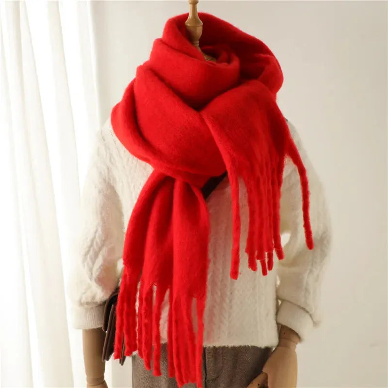Women's Scarf - Chunky Finish with Fringe Trim