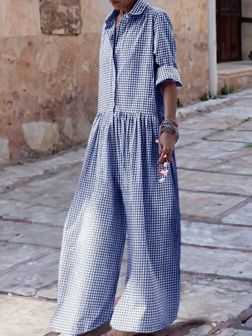 Stylish Checkered Jumpsuit for Women | Nora