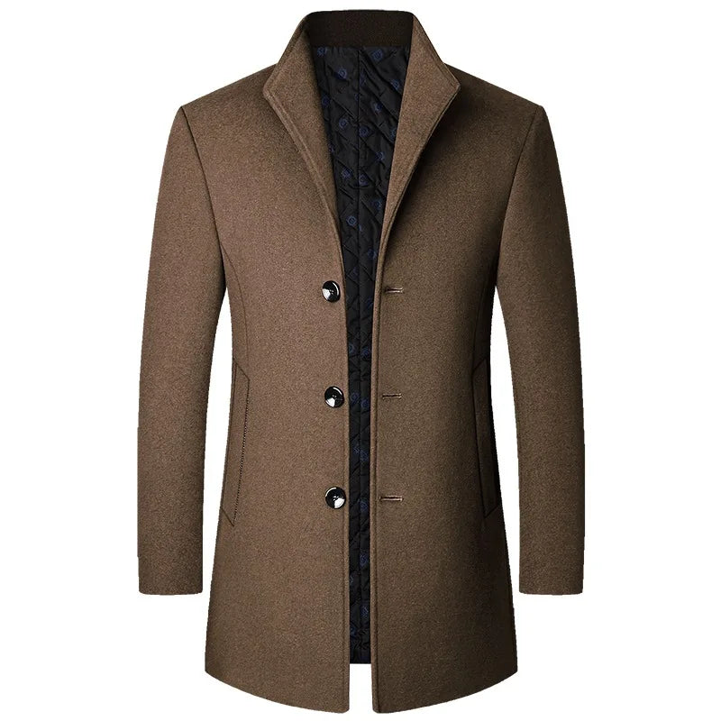 Men’s Coat – Single-Breasted and Quilted Lining