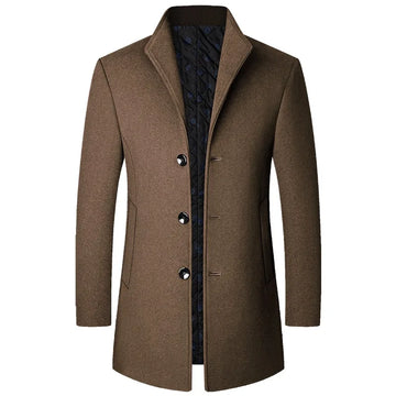 Men’s Coat – Single-Breasted and Quilted Lining