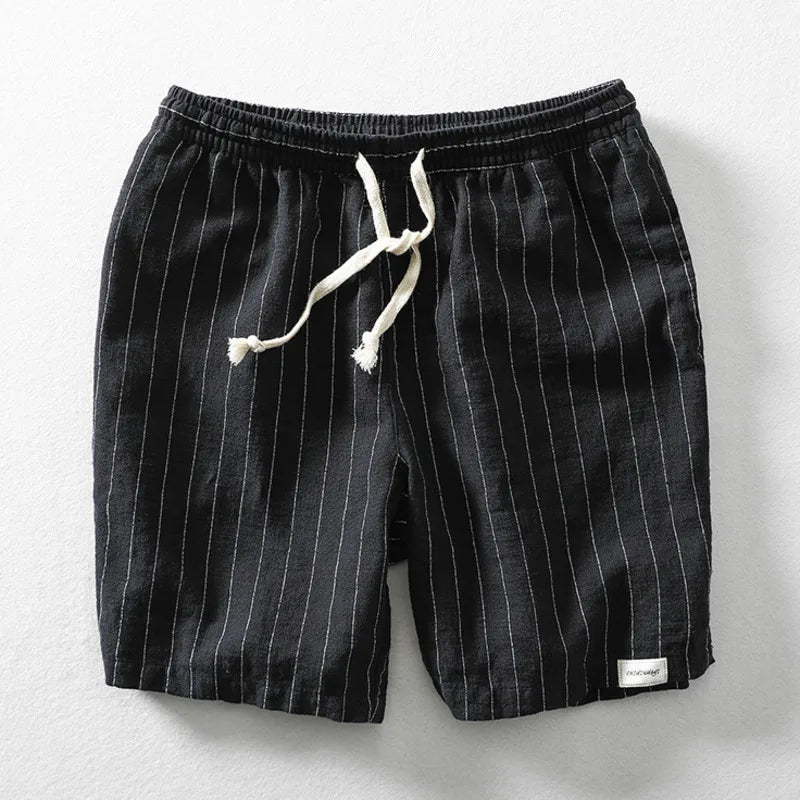 Lightweight Striped Linen Shorts for Men