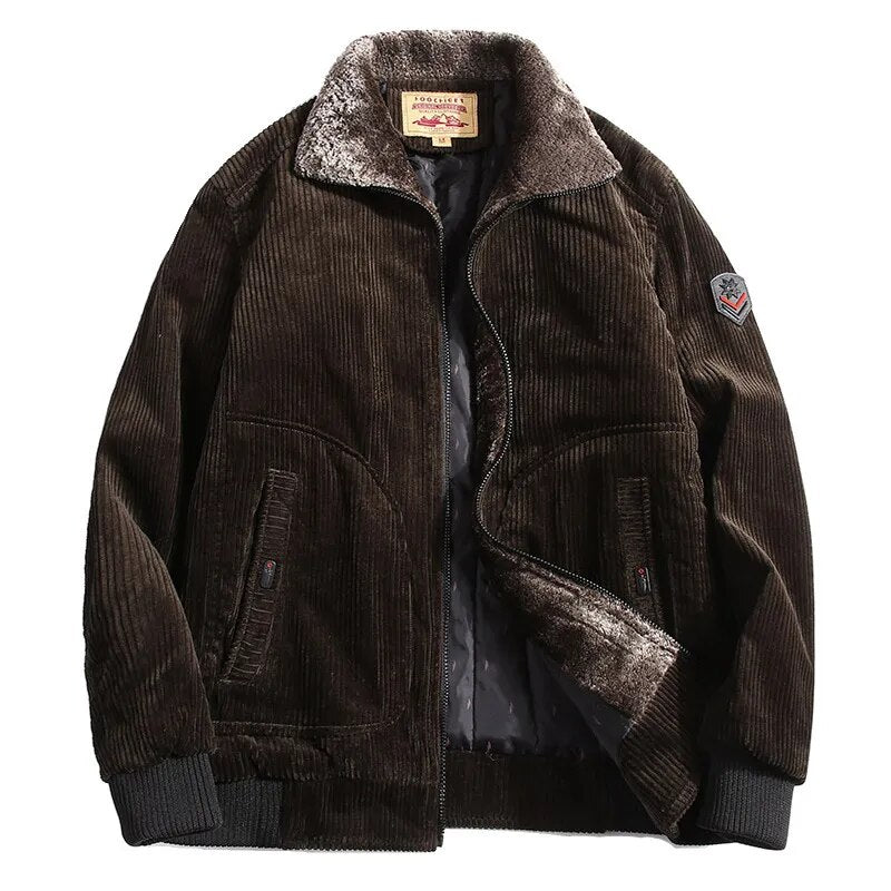 Men's Corduroy Winter Jacket - Cozy Outerwear