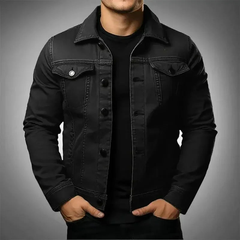 Men's Robust Timeless Denim Jacket - Breathable Straight Fit