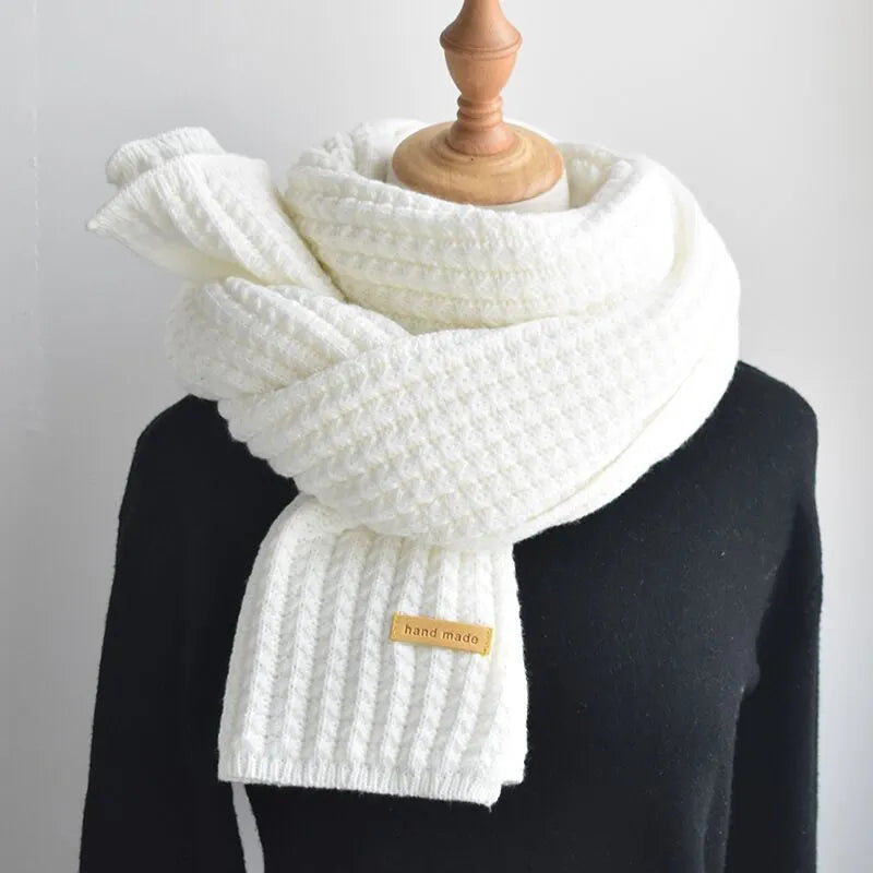 Women's Scarf - Long Ribbed Knit