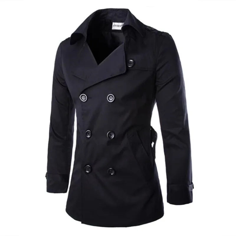 Men's Stylish Trench Coat - Comfortable & Warm