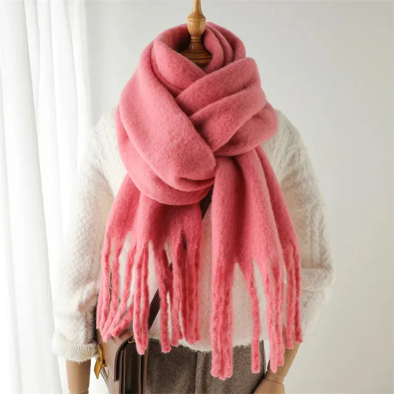 Women's Scarf - Chunky Finish with Fringe Trim