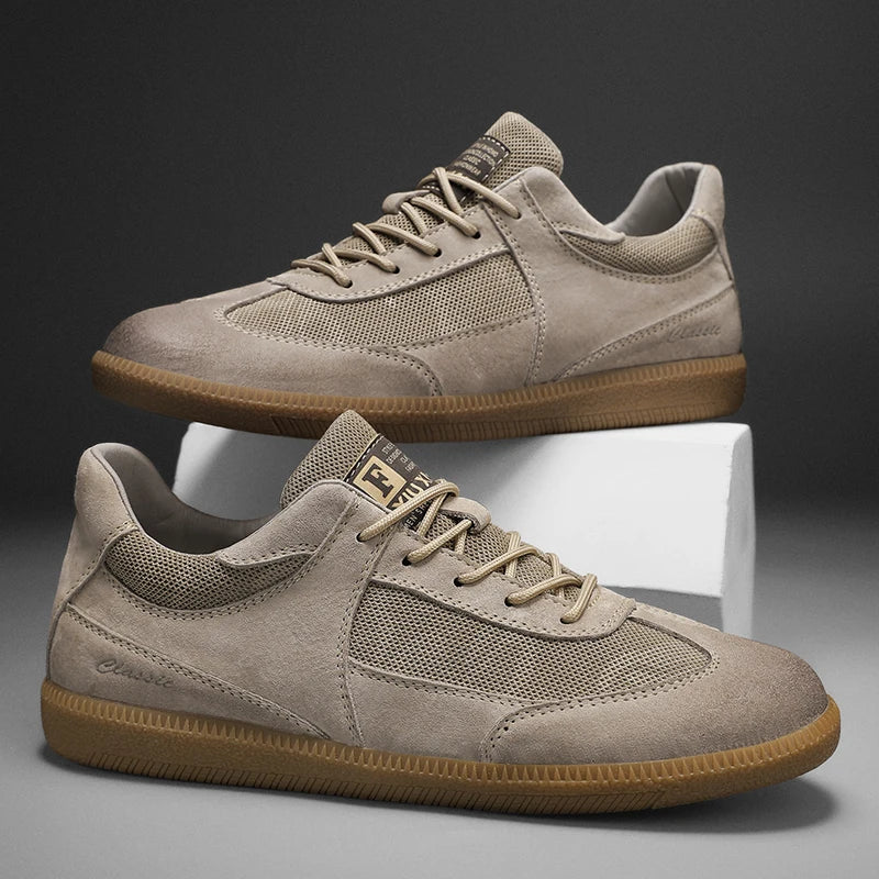 Men's Trainers - Gum Sole with Low-Top Design