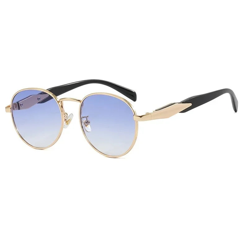 Vintage Round Metal UV400 Sunglasses for Women