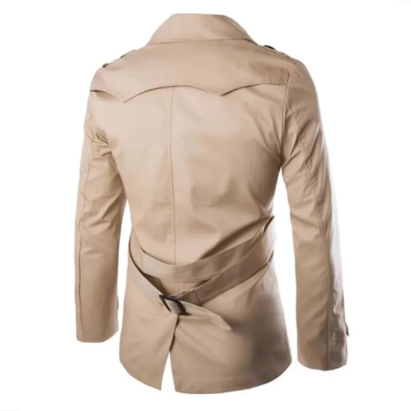 Men's Stylish Trench Coat - Comfortable & Warm