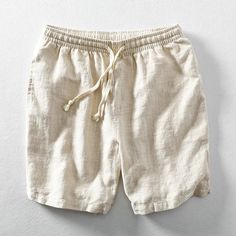 Lightweight Striped Linen Shorts for Men
