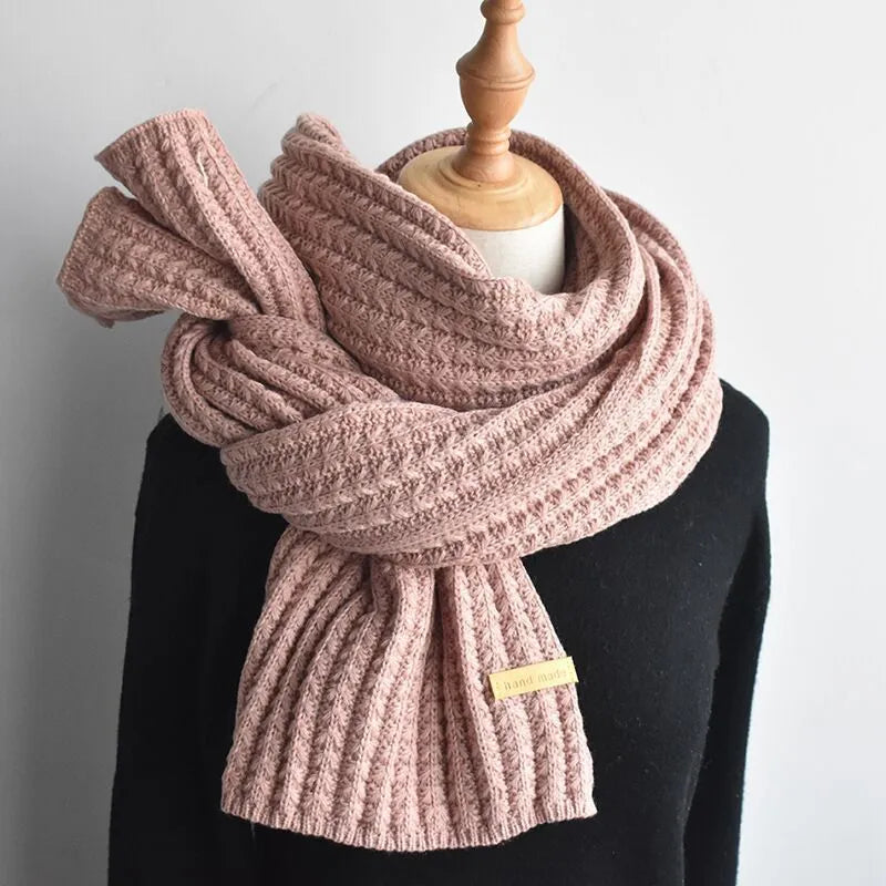 Women's Scarf - Long Ribbed Knit