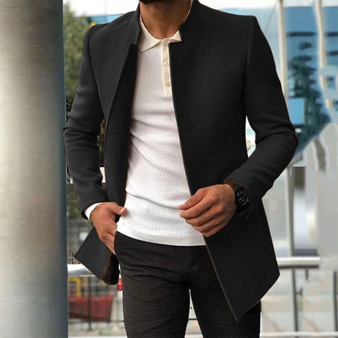 Men's Winter Coat - Stand Collar & Tailored Fit