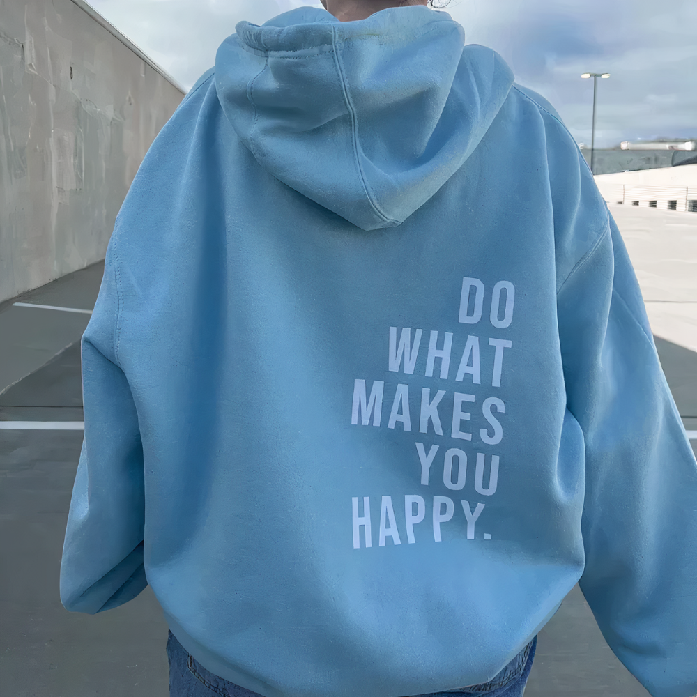 Classic and Trendy Hoodie with Text Print for Women