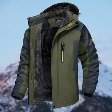 Men's Waterproof Winter Jacket - Hooded with Chest Zip Pocket