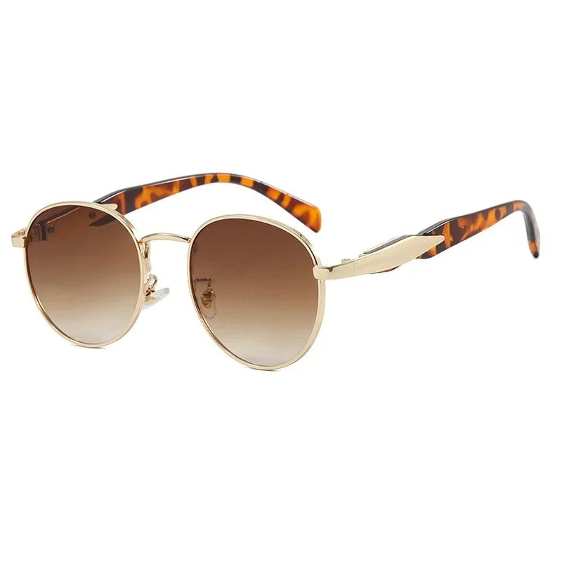 Vintage Round Metal UV400 Sunglasses for Women