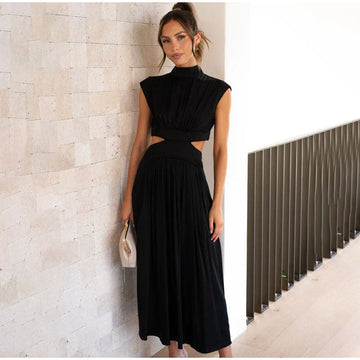 Glamorous Hollow Waist Mini Dress for Women | Zeny