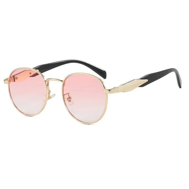 Vintage Round Metal UV400 Sunglasses for Women