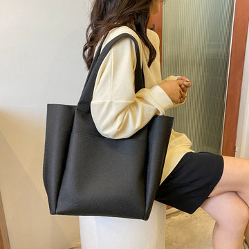 Women's Leather Shoulder Tote  Bag - Luxe Ethical Spacious Versatile