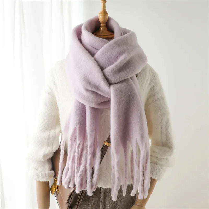 Women's Scarf - Chunky Finish with Fringe Trim