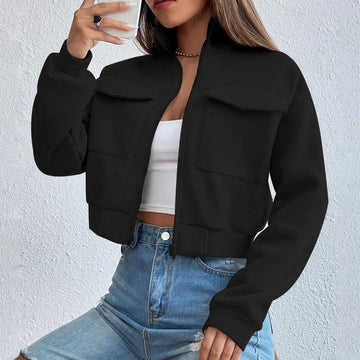 Elegant Zip-Up Crop Top for Women | Winnie