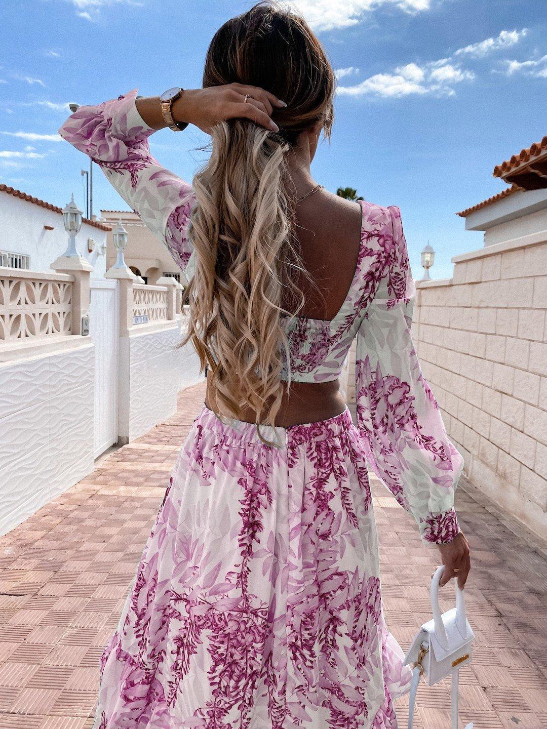 Flowy Cut-Out Maxi Dress for Women