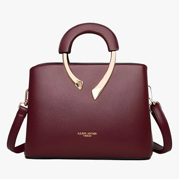 Women's Luxury Leather Tote Bag - Versatile Design Spacious Organised
