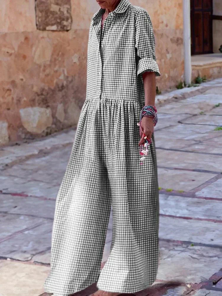 Stylish Checkered Jumpsuit for Women | Nora