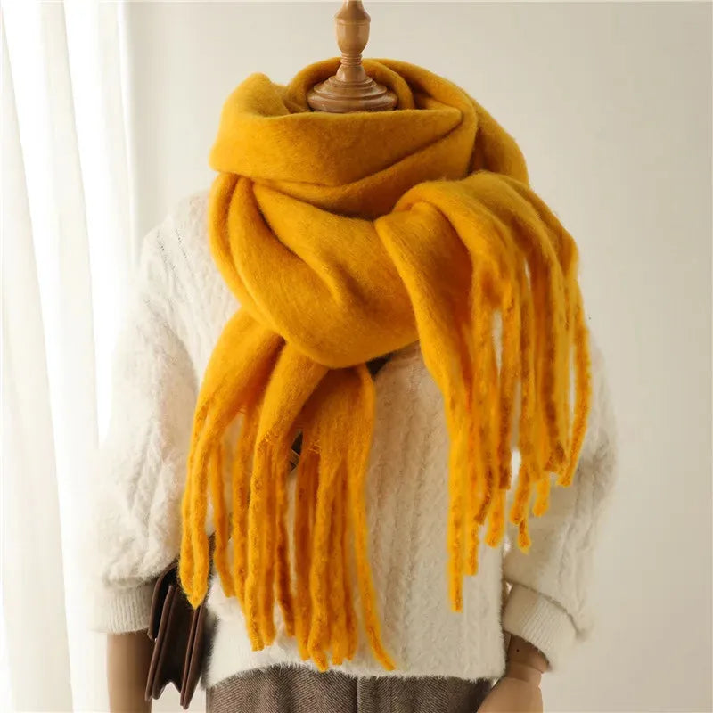 Women's Scarf - Chunky Finish with Fringe Trim