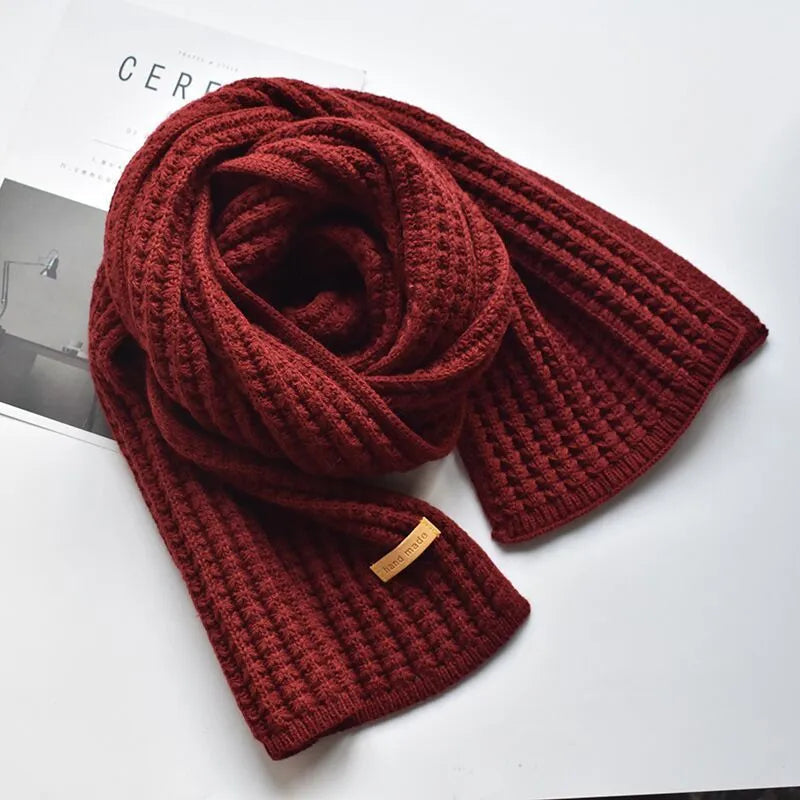 Women's Scarf - Long Ribbed Knit
