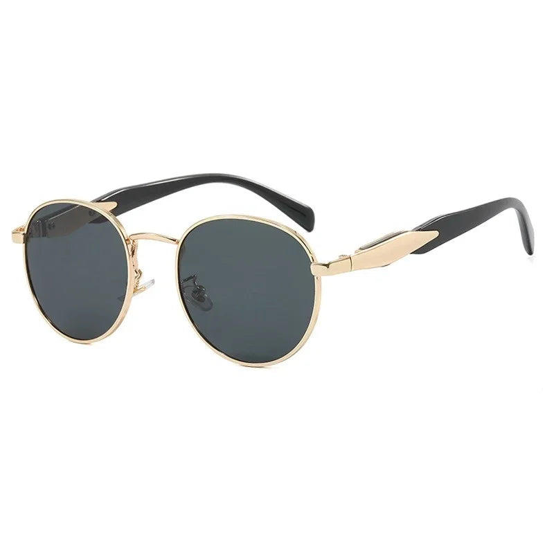Vintage Round Metal UV400 Sunglasses for Women