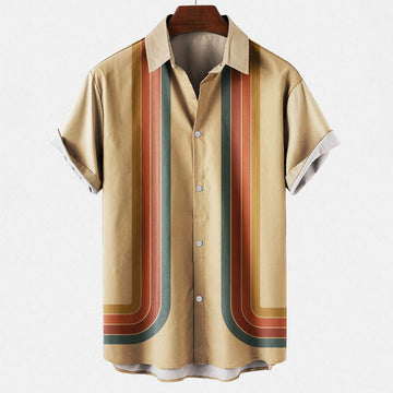 Retro Summer Shirt with Short Sleeves for Men | Gino