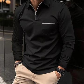 Casual and Stylish Long-Sleeve Polo Shirt for Men
