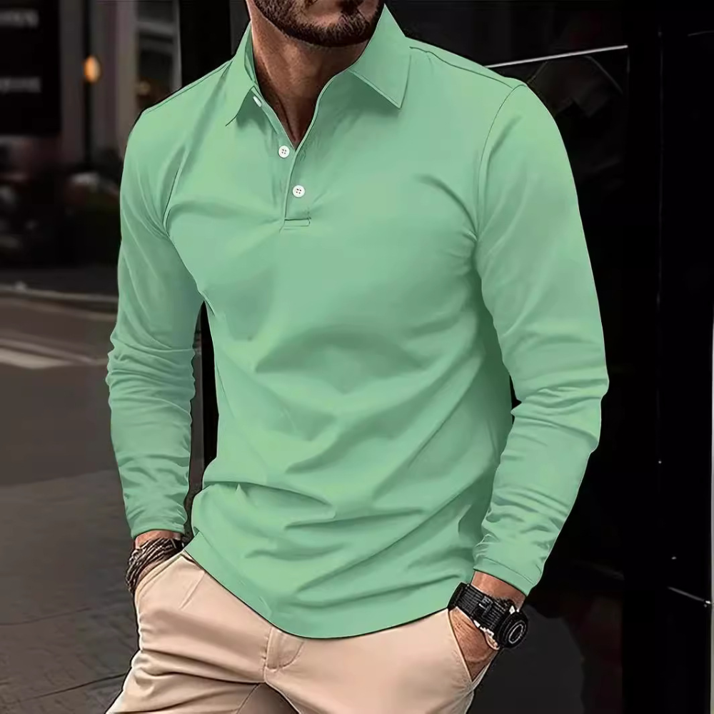 Timeless and Stylish Long Sleeve Polo Shirt for Men