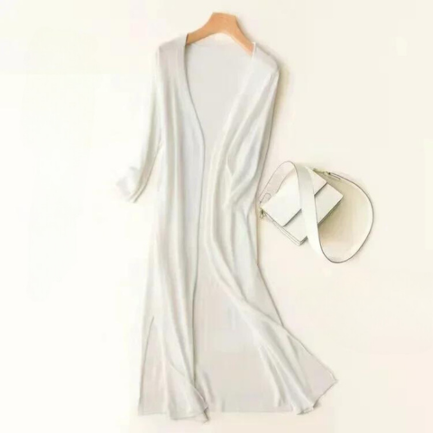 Women's Cardigan - Open Front with Longline Design