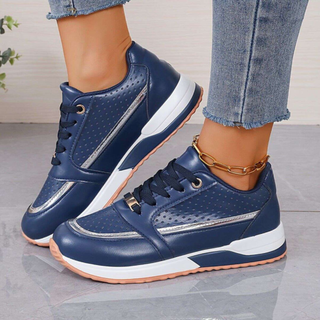 Women's Lightweight Platform Trainers - Comfy Lace-Up