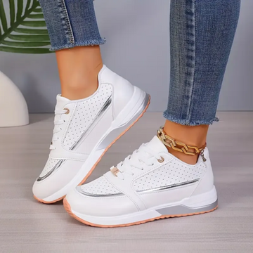 Women's Lightweight Platform Trainers - Comfy Lace-Up