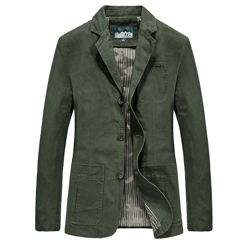 Men's Blazer Jacket - With Patch Pockets and Three-Button Closure