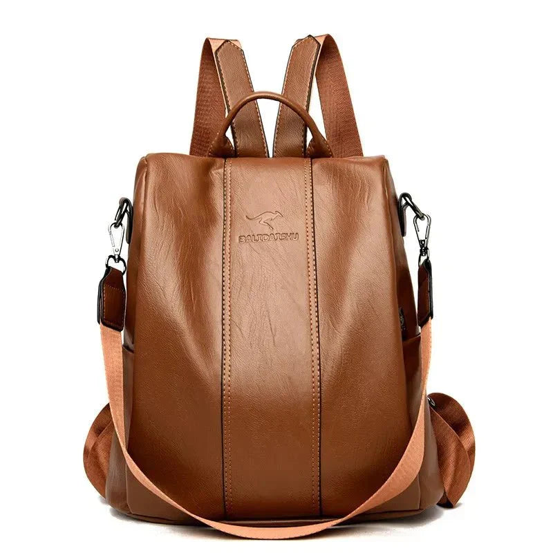 Women's Two-Way Handle Modern Backpack - Anti-Theft & Water-Resistant