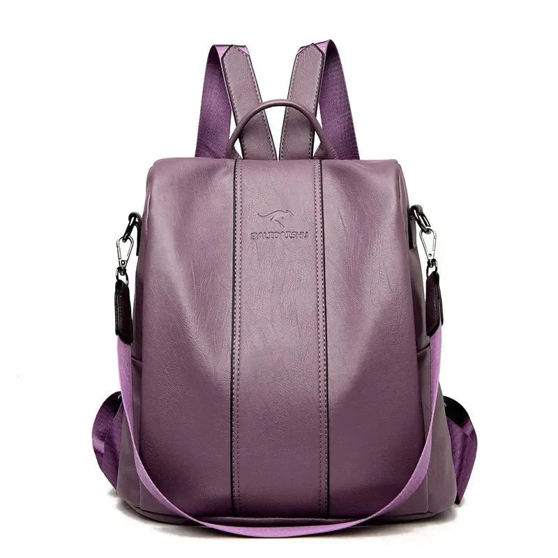 Women's Two-Way Handle Modern Backpack - Anti-Theft & Water-Resistant