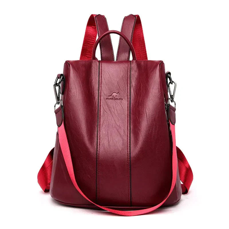 Women's Two-Way Handle Modern Backpack - Anti-Theft & Water-Resistant
